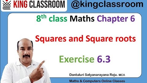 8th class Maths Chapter 6 Squares and Square Roots Exercise 6.3 All Sums
