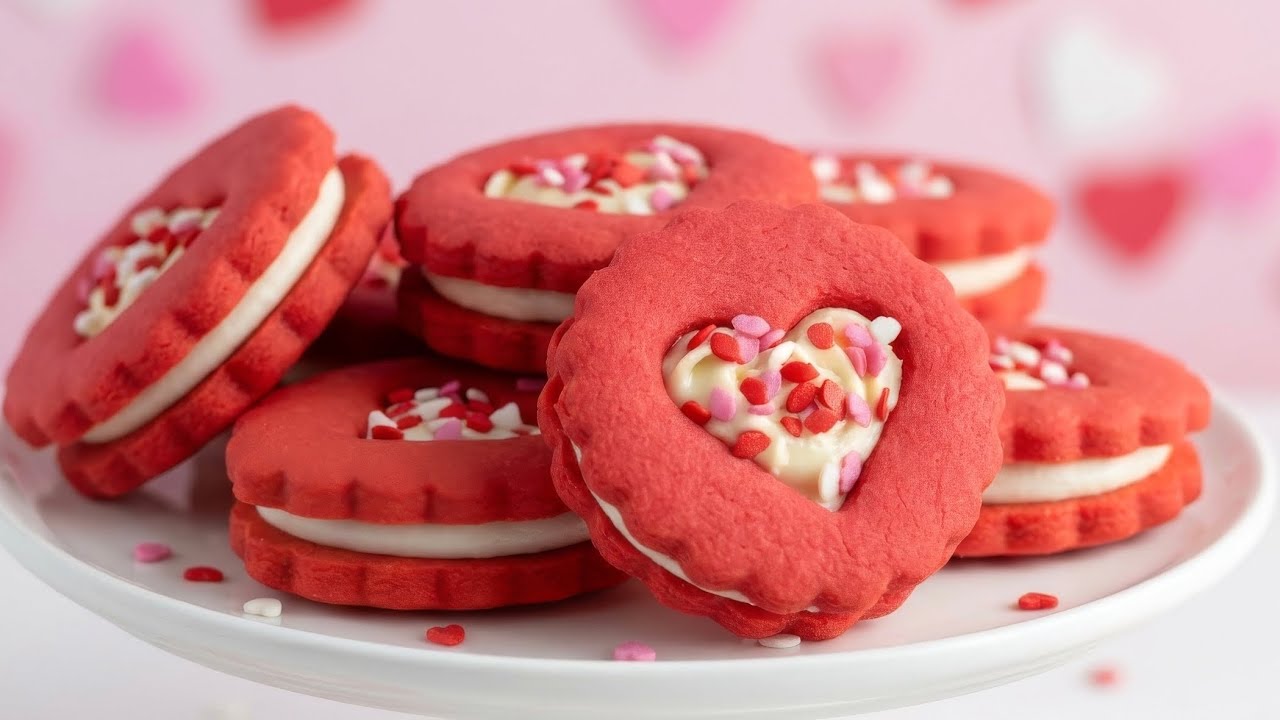 Valentine's Day Sandwich Cookies 💗