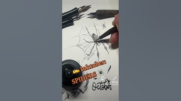 How to draw Spiders #inktober #art #draw #drawing #sketching #spider #drawingtutorial #pen #shorts