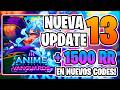 TODO SOBRE la NUEVA UPDATE 13 en ANIME VANGUARDS | NUEVOS CODES #roblox