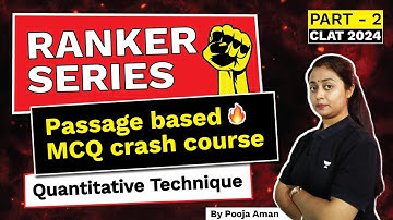 CLAT 2024 - Ranker Series | Quants - Part 2 | CLAT 2024 | Unacademy CLAT #clat #clat2024