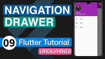 9 - Use Navigation Drawer in Flutter App | Android Studio Tutorial