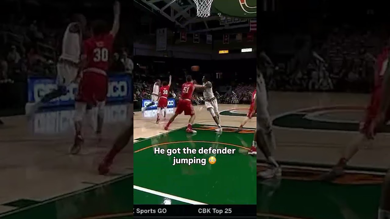 Caught him lacking 😮 #miamihurricanes #accbasketball #collegebasketball