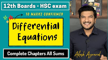Class 12th Differential Equations | Maths 1 | HSC 12th Commerce | Boards 2024 | Complete chapter