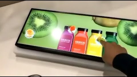Stretched bar lcd display with touchscreen overlays
