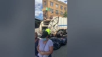 New York City Transit Disposal of Trash. Brooklyn