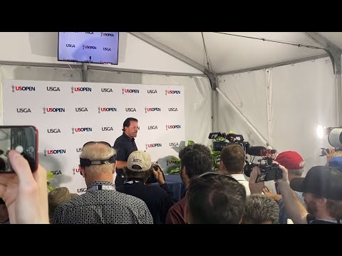 Phil Mickelson faces media as US Open practice rounds begin in Brookline
