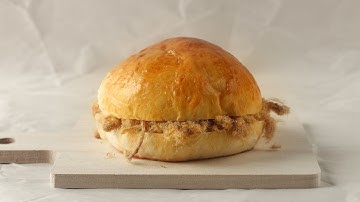 Pork Floss Bun [Tangzhong method] Roti Abon | Burger Bun