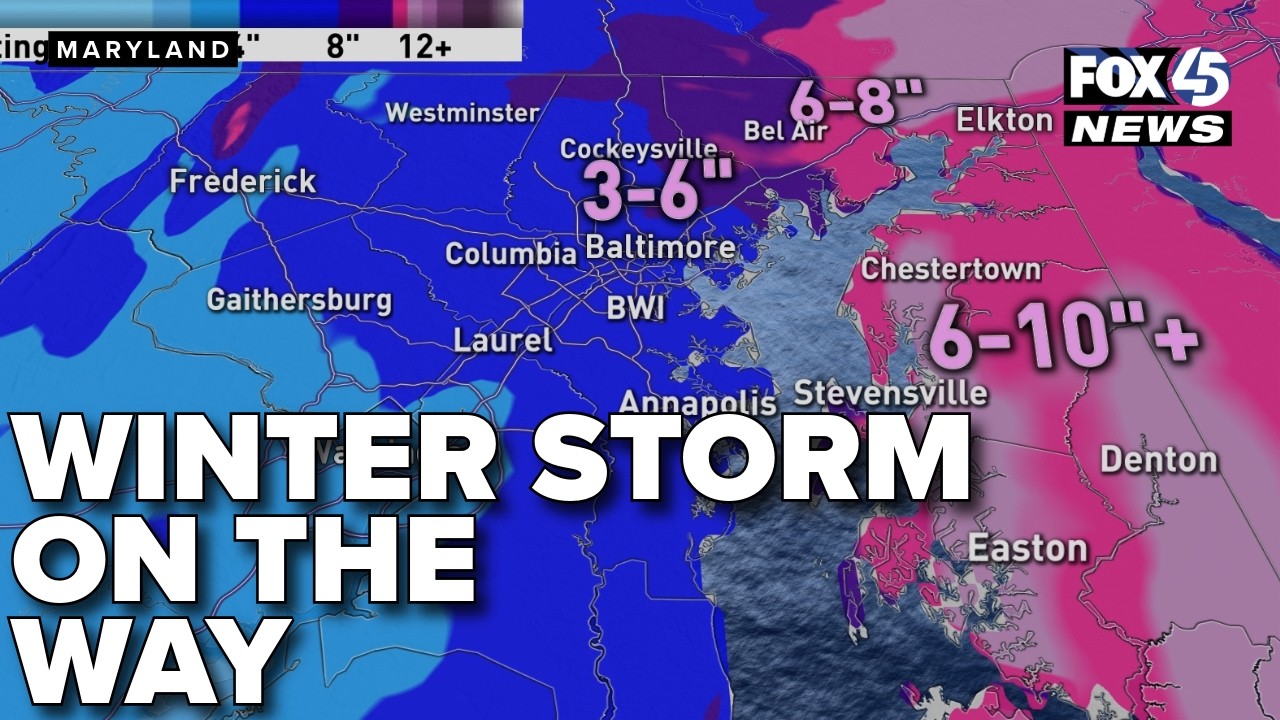 WATCH: Tracking winter storm on the way to Maryland - YouTube