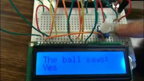 Arduino starter kit, project11, crystal ball