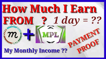 My Earning From || Mod Mcent || And Mpl