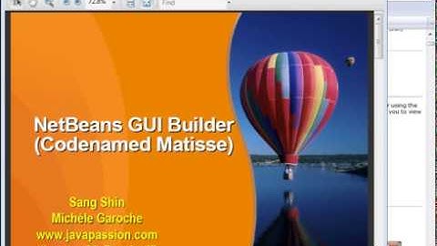 NetBeans GUI Builder (Codenamed Matisse) swings, JFC - java tutorial video 17