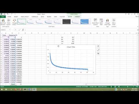 Double Exponential Decay Data Fitting Using Microsoft Excel