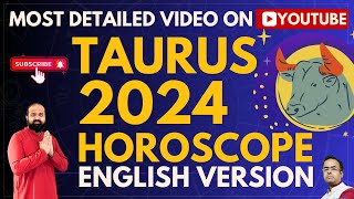 Taurus 2024 Horoscope Predictions in English | Vedic Asgrology | Yearly Horoscope Taurus Zodiac 2024