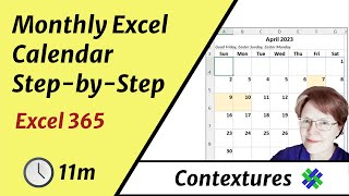 Make Monthly Calendar in Excel 365 Step-by-Step