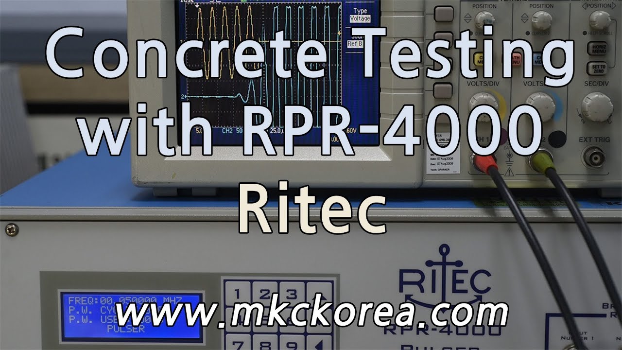 Ultrasonic Concrete testing with RPR-4000, Ritec - YouTube
