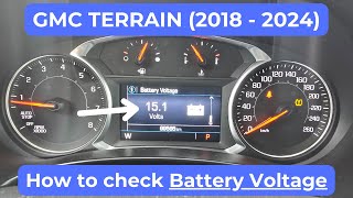 GMC Terrain - HOW TO CHECK BATTERY VOLTAGE (2018 - 2024) Gmc Acadia Battery Voltage