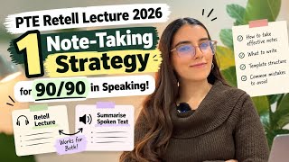 PTE Retell Lecture 2026 | 1 Note-Taking Strategy for 90/90 in Speaking! News