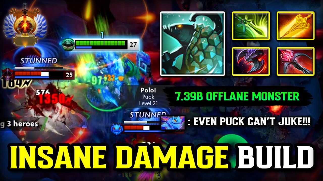 7.39B OP OFFLANE MONSTER Tidehunter | INSANE DAMAGE BUILD With Radiance Burn DPS | DOTA 2