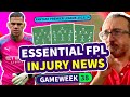  fpl team news gw38  final day inury updates  fantasy premier league tips 202324