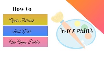 How to open a picture, add text, and use cut copy paste in MS Paint Part-4 || Kids Hub