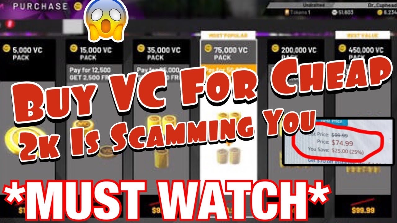2k Is Scamming You How To Buy Vc For Cheap Youtube