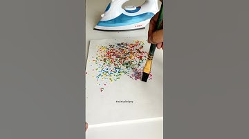 Crayon colours painting with iron #5minutecrafts #shortvideo #youtubeshorts #painting #art#colorful