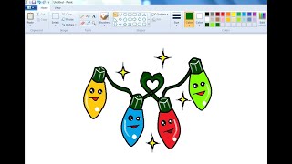 How to Draw Christmas Holiday Lights step by step Easy and Cute
