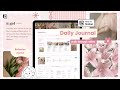 Daily Journal Notion Template | daily, weekly and monthly reflection | digital journaling | coquette