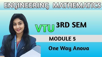 Engineering mathematics 3rd sem CS module 5(one -way ANOVA )