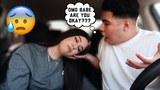 GETTING SICK THEN PASSING OUT PRANK ON BOYFRIEND!! *CUTE REACTION*