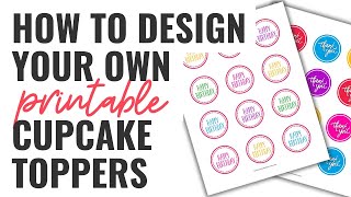 Non-personalized Designer Cupcake Toppers Instant Download 