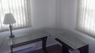 techni mobili l shaped glass computer desk