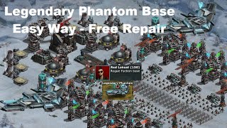 War Commander: Legendary Phantom Base (Red Lokust 150) Easy Way - Free Repair