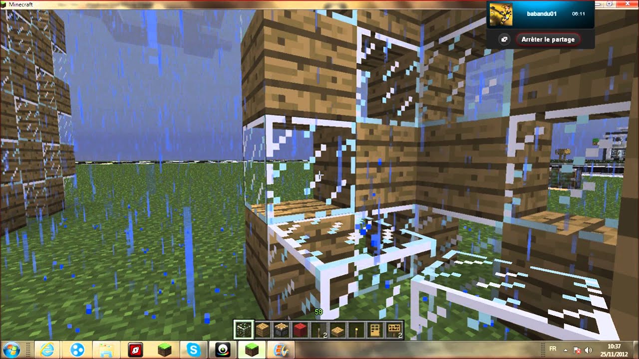 minecraft:tuto comment faire une douche automatique - YouTube