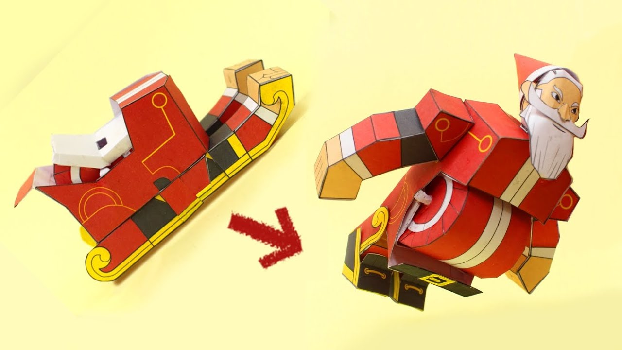 Transformer Papai Noel de Papel Santa Clauss! Papercraft Arte 2024 ...