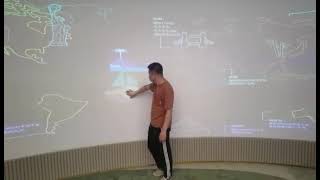 180 Degree simulator Curved Mapping Projection Interactive Wall Projector Multi touch  Exhibition