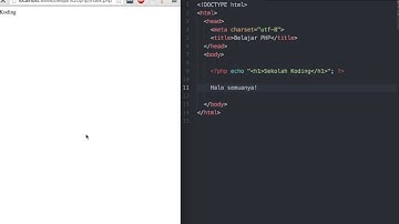 Cara Coding PHP (Menggabungkan HTML Dengan PHP)
