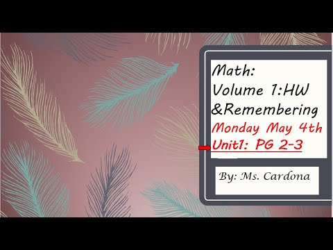 4th grade homework and remembering volume 2