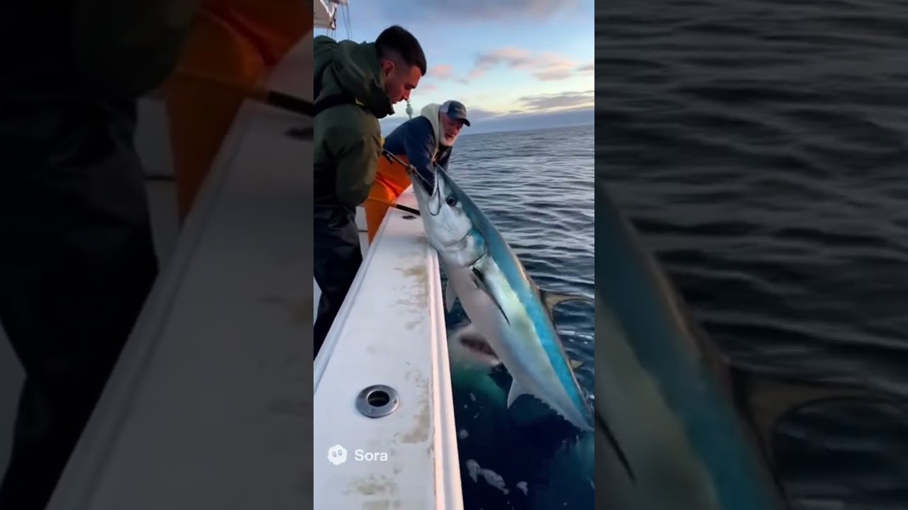 JAWS ATTACKS! 🤯 Great White Shark STEALS Fisherman's Tuna RIGHT OFF THE LINE! 🦈