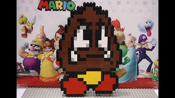 Super Mario World - Goomba - 8 Bit - built in Lego