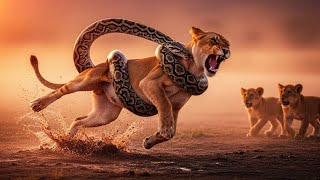 A Giant Python Attacks a Mother Lion, You Won't Believe Who Saved Her