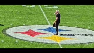 Iron Maidens Bruce Dickson singing the National Anthem at the Steelers vs Seahawks game.