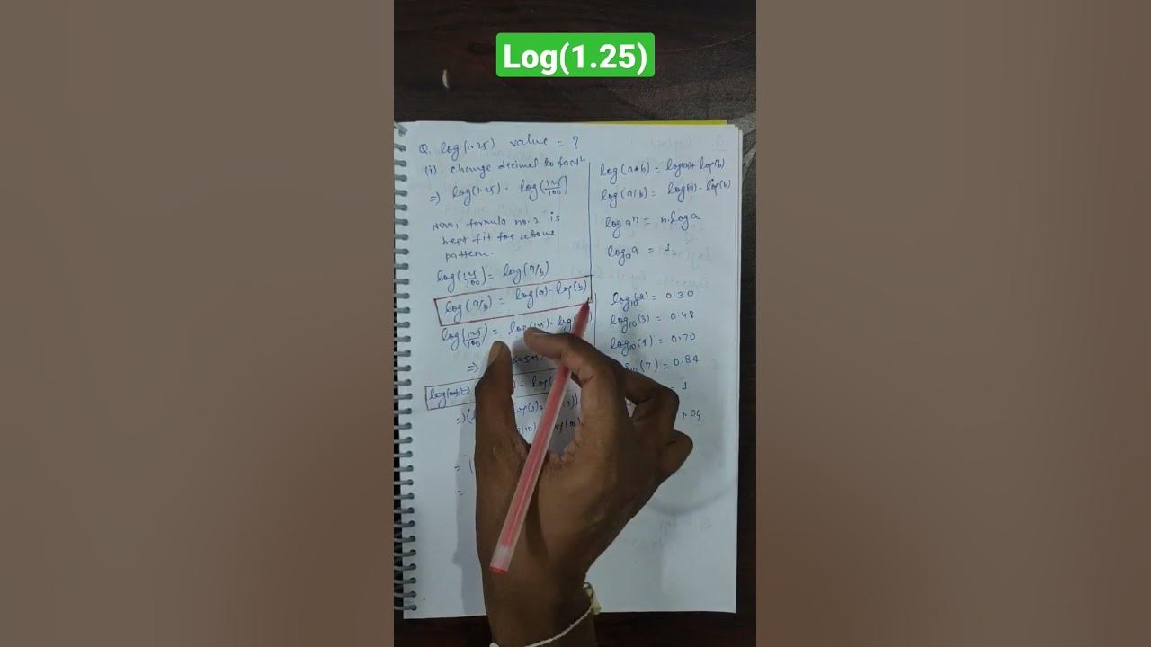 value-of-log-1-25-shorts-log-formula-log-10-log-125-log-100