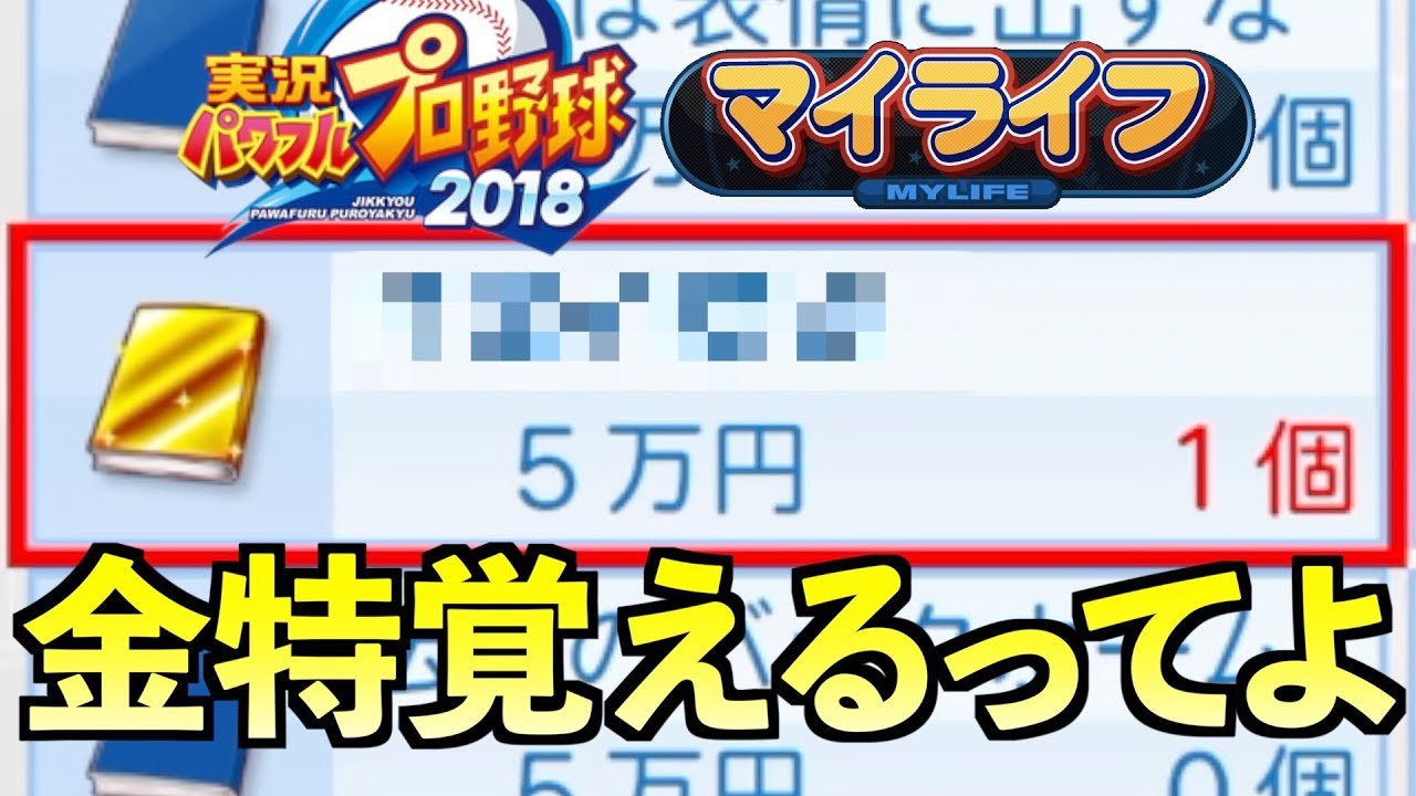 パワプロ 18 マイライフ 金特 プログラム 日本の無料ブログ