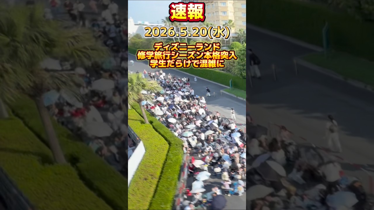 【速報】修学旅行シーズン本格突入で学生多め‼️ディズニーランド最新混雑状況【2026.5.28】