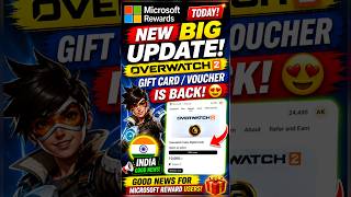 Microsoft Rewards Big Update 😱 Overwatch Gift Card voucher Back in India 🇮🇳 #microsoftrewards #bing