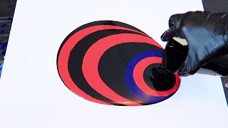 New Large Canvas Acrylic Pour Fluid Art Puddle Pour Abstract Pt 2