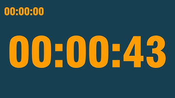 43 second timer (with end alarm, time elapsed and progress bar)