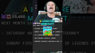 Jynxzi Announces HardCore Minecraft Marathon with Ron #shorts